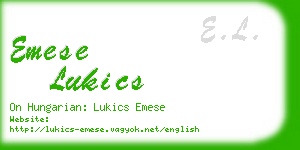 emese lukics business card